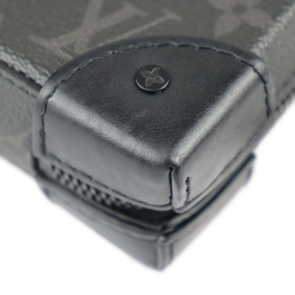 LOUIS VUITTON Soft Trunk Wallet Shoulder Bag M69838 Monogram Eclipse  Leather Black Pochette 2WAY Clutch Second Vuitton