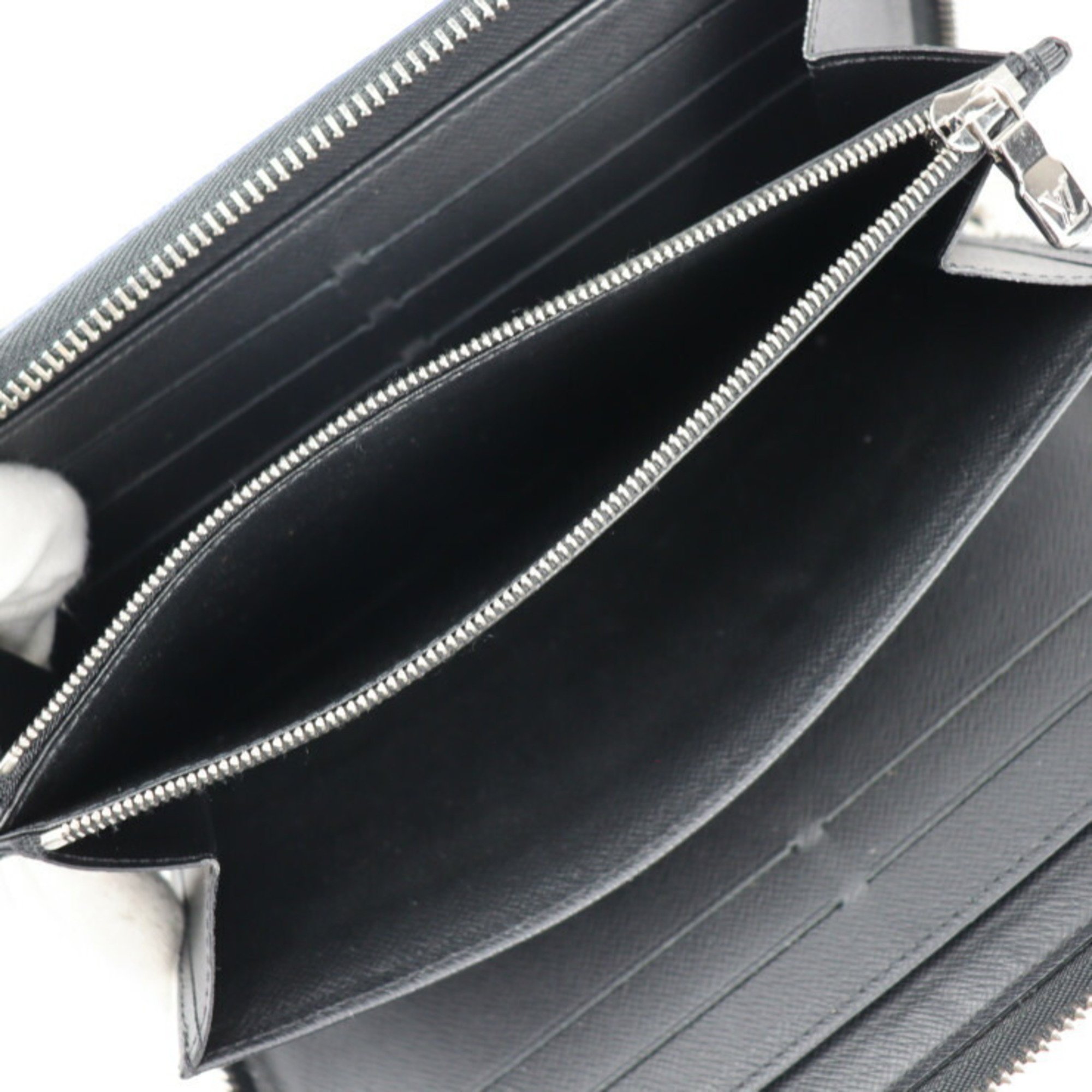 LOUIS VUITTON Zippy Organizer NM Long Wallet N40204 Damier Graphite Canvas Black x Gray Multicolor Silver Hardware Round Zipper Vuitton