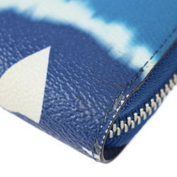 LOUIS VUITTON Zippy Wallet LV Escal Long M68841 Monogram Canvas Blue White Silver Hardware Round Zipper Vuitton