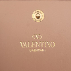 Valentino Garavani Long Wallet AWP00798 Leather Beige Flower Motif Flap