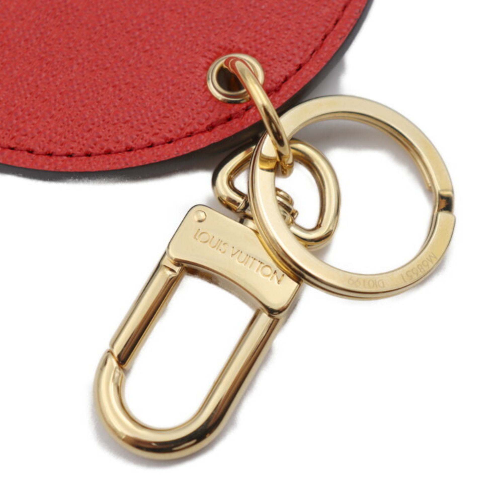 LOUIS VUITTON Portocle Illustre Keychain M68651 Monogram Canvas Brown Multicolor Gold Hardware Keyring Bag Charm Vuitton