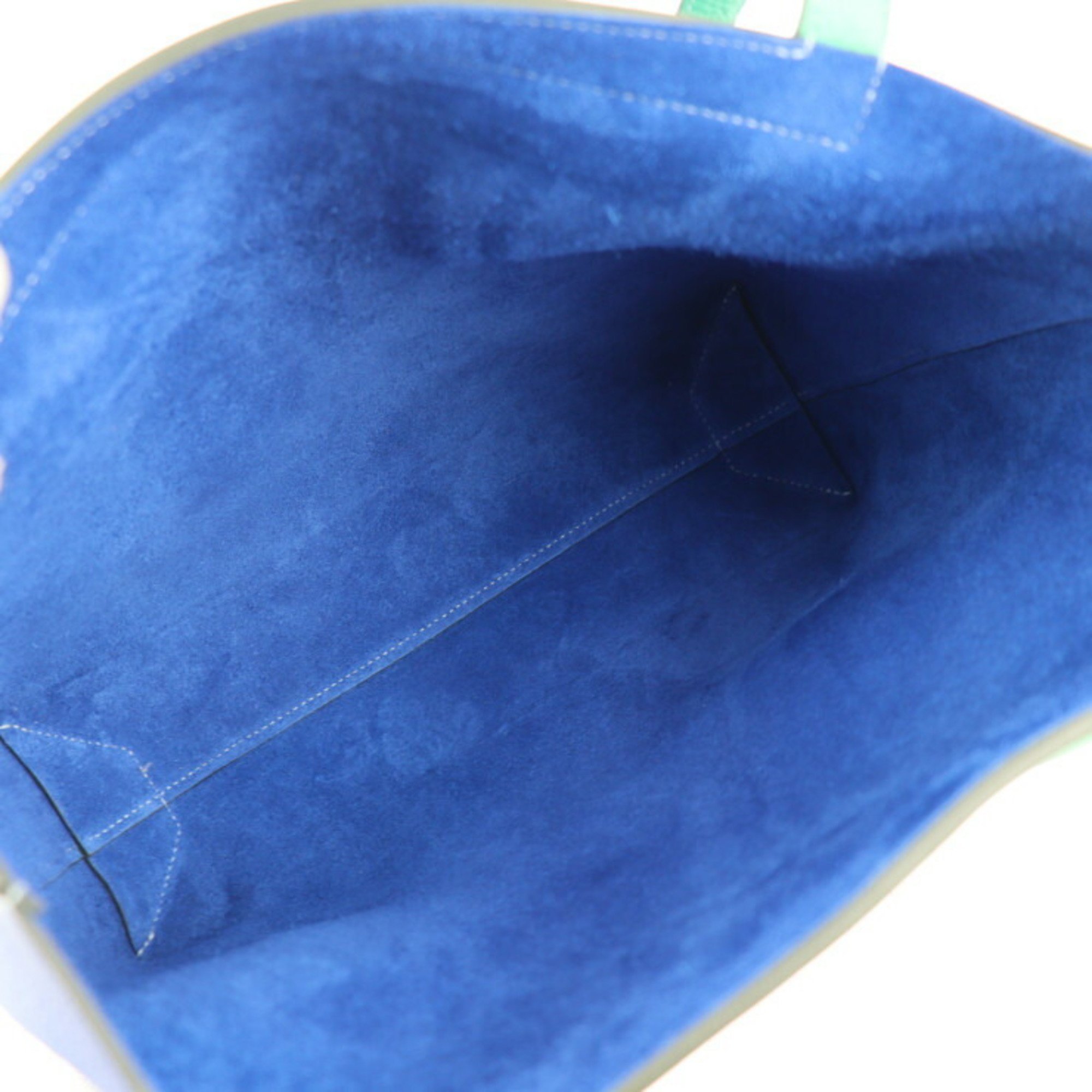 HERMES Cabasserie 31 Tote Bag Taurillon Clemence Royal Blue Mint Shoulder Z engraved