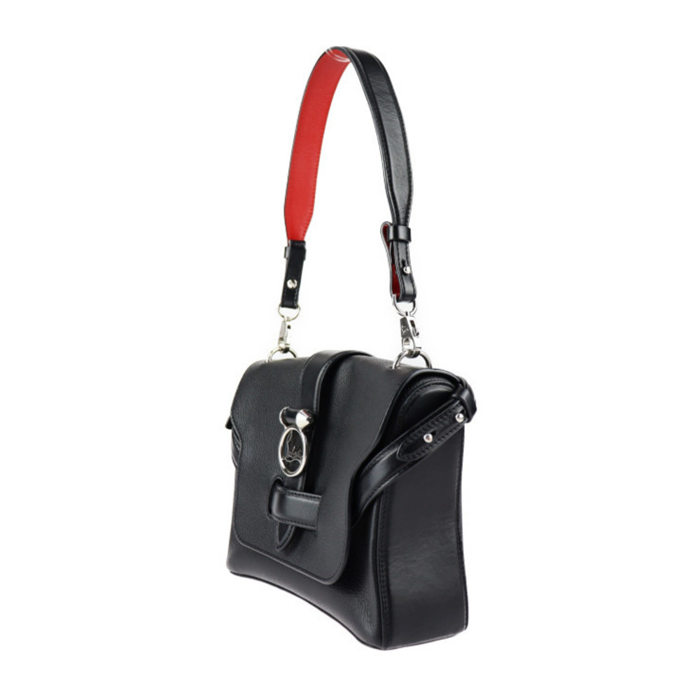 Christian Louboutin White/Red Leather Mini Rubylou Crossbody Bag
