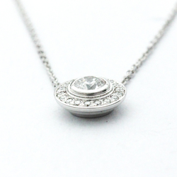 Cartier D'amour Diamond Necklace White Gold (18K) Diamond Men,Women Fashion Pendant Necklace (Silver)
