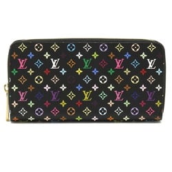 Louis Vuitton Monogram Multicolor Zippy Wallet Black Grenade Pink