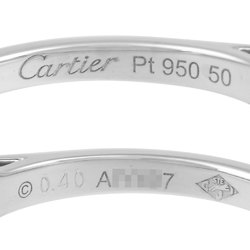 Cartier 1895 Diamond 0.40ct(G/VS1/3EX) Solitaire Ring Pt950 #50