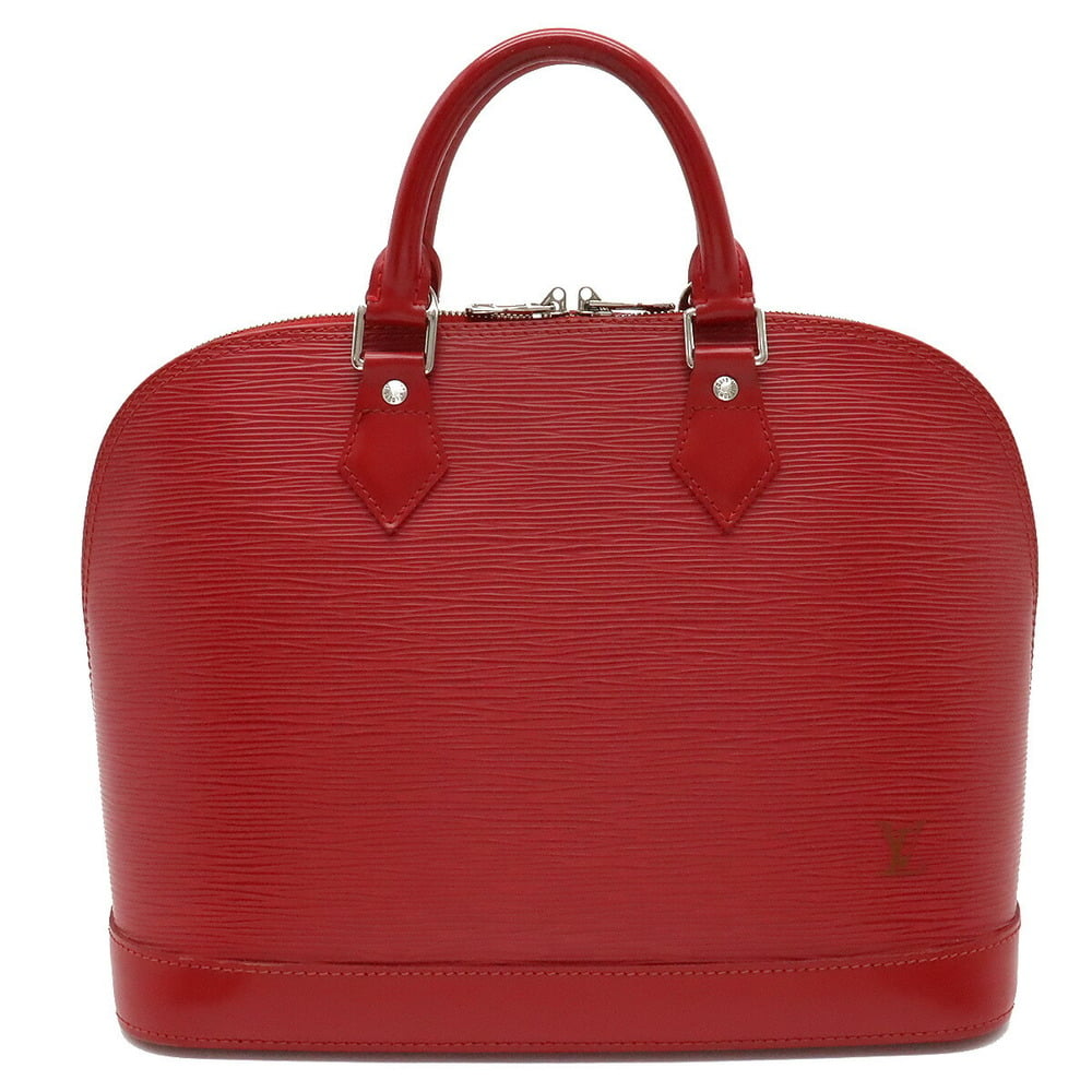 LOUIS VUITTON Louis Vuitton Epi Alma Handbag Leather Rouge Red