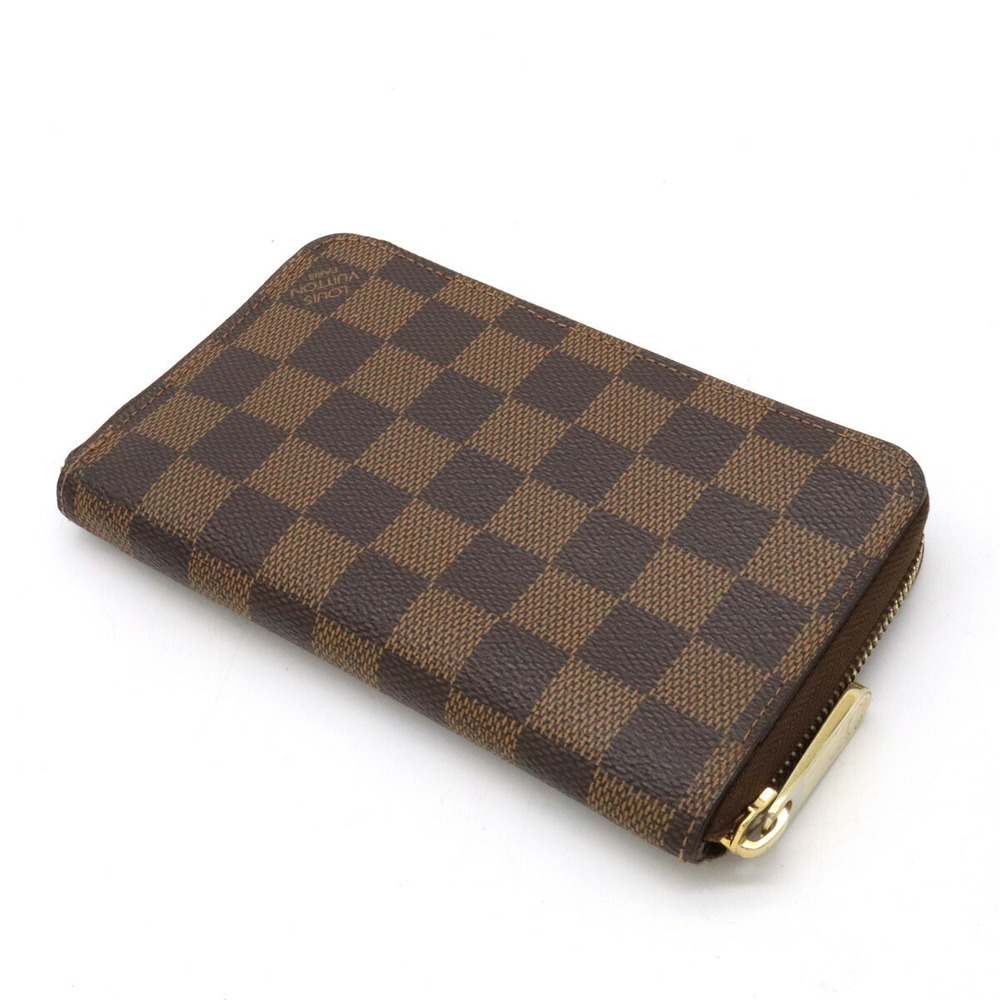 LOUIS VUITTON Damier Zippy Round Wallet N60028 Brown Women's