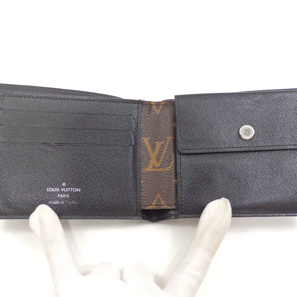 Louis Vuitton Bifold Wallet Monogram Macassar Portefeuille Mindoro Men's  M60411