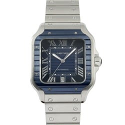 Cartier Santos Large WSSA0048 Blue Dial Watch Men's