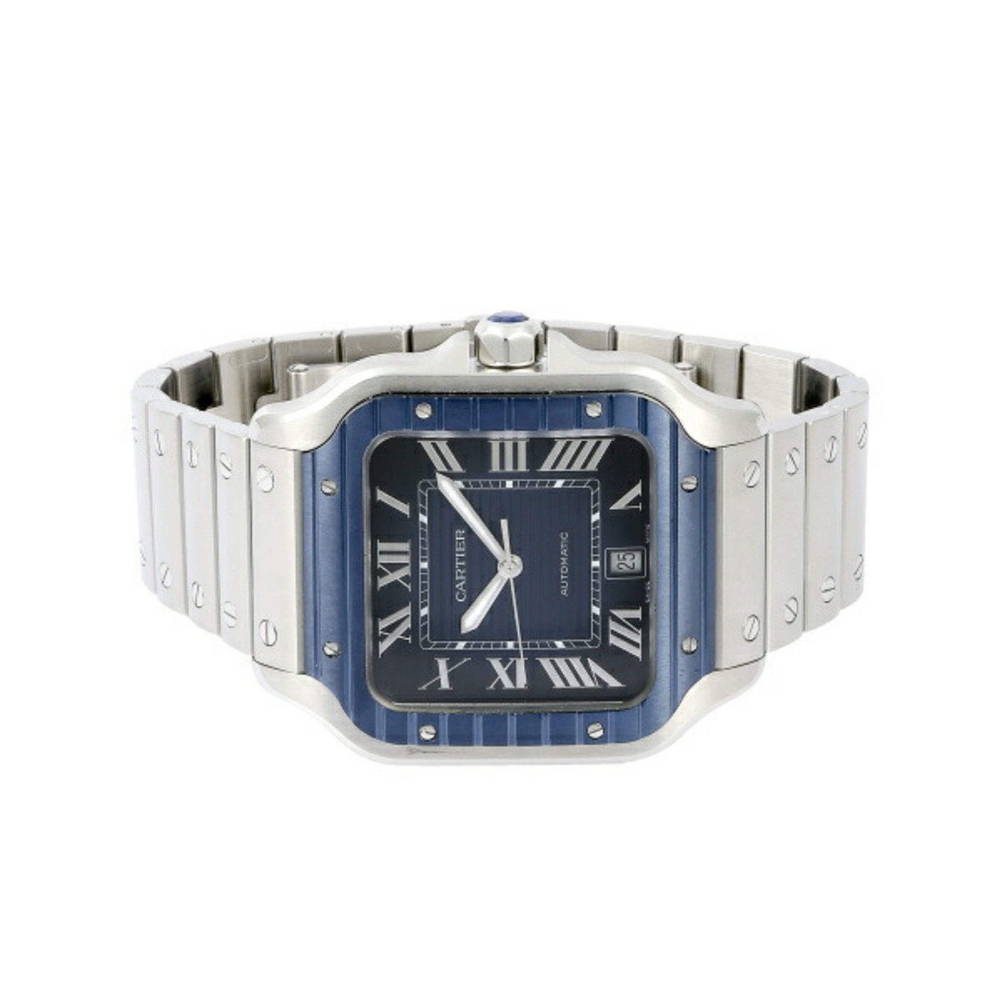 Cartier Santos Large WSSA0048 Blue Dial Watch Men's