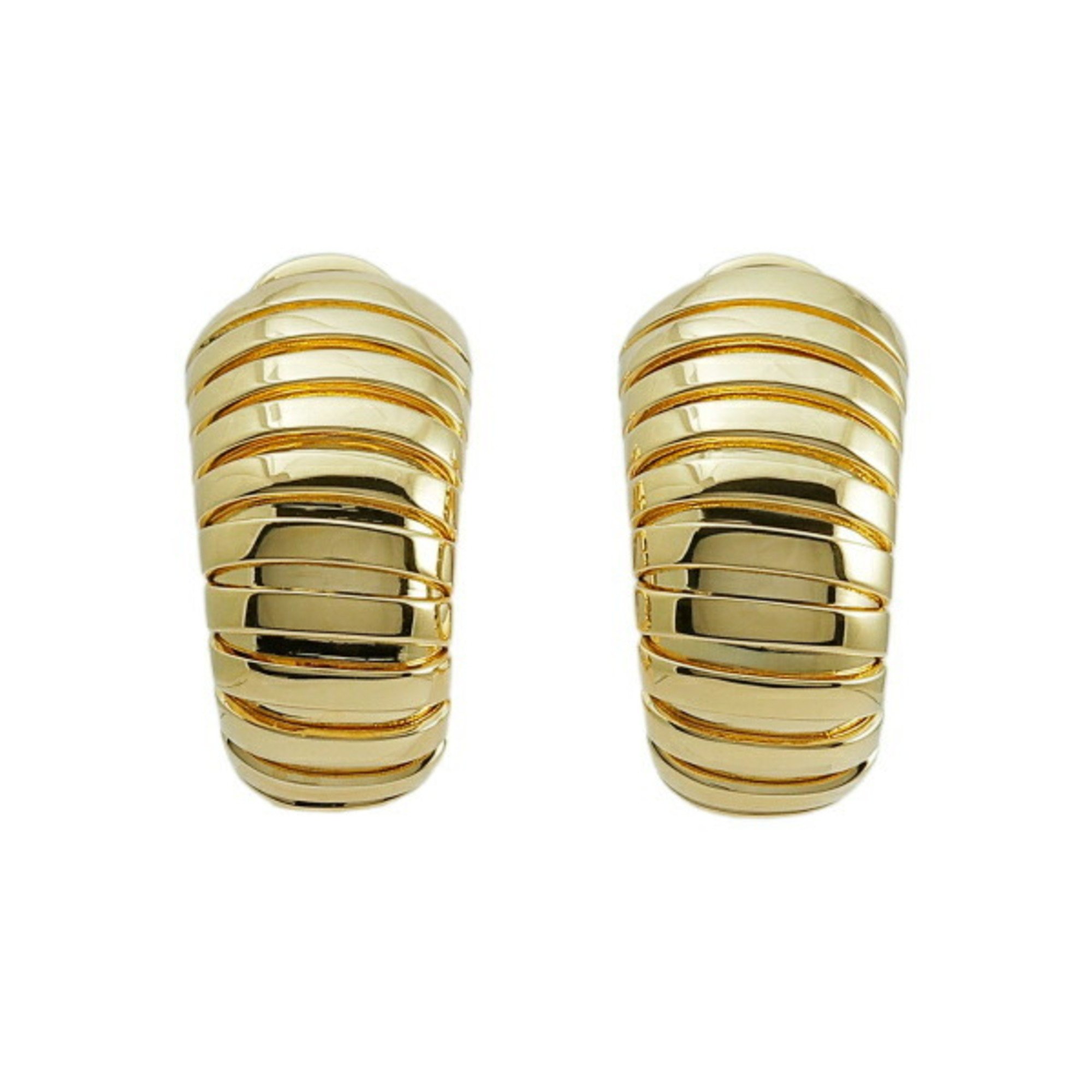 Bvlgari Tubogas K18YG Yellow Gold Earrings