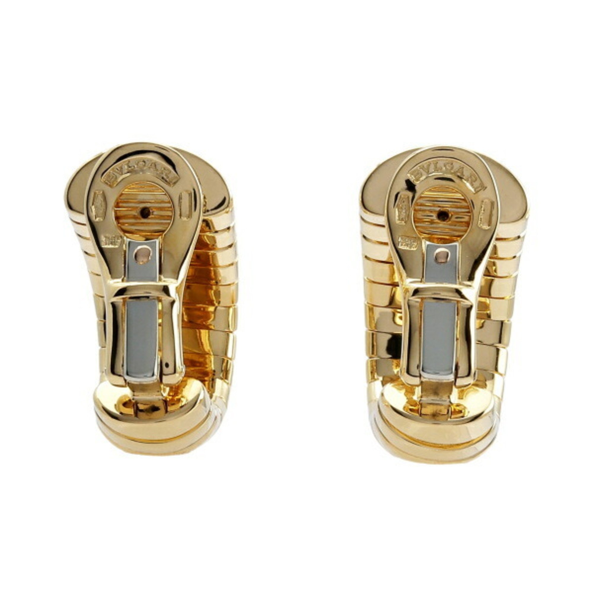 Bvlgari Tubogas K18YG Yellow Gold Earrings