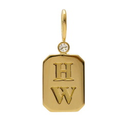 Harry Winston HW Logo K18YG Yellow Gold Charm