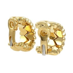 Cartier double heart K18YG yellow gold earrings