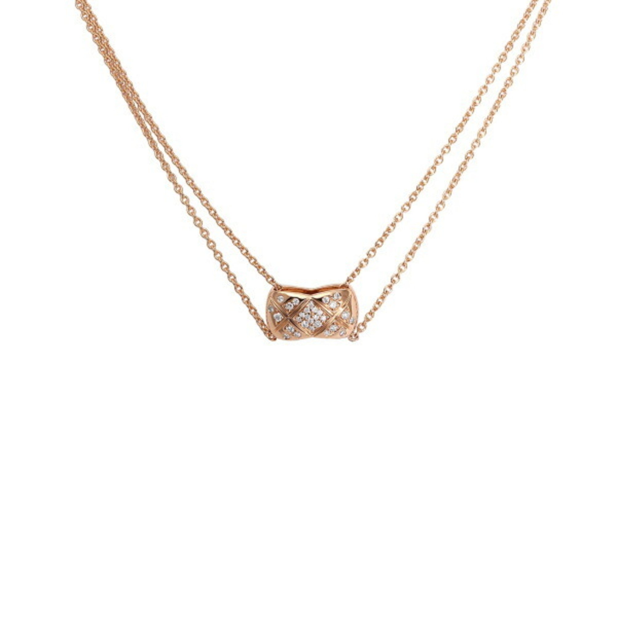 Chanel Coco Crush K18PG pink gold necklace