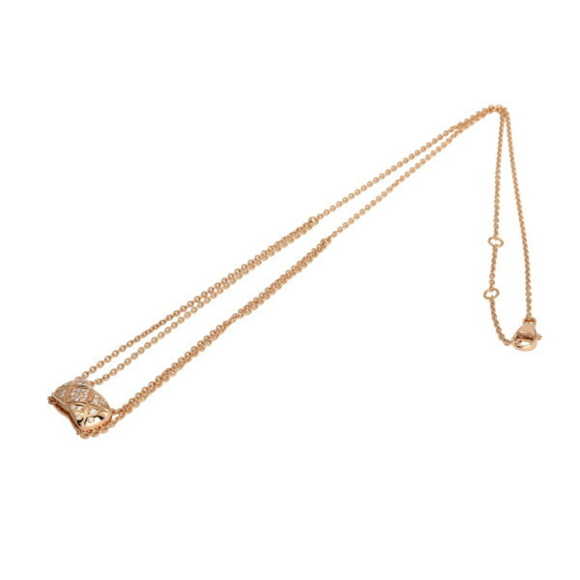 Chanel Coco Crush K18PG pink gold necklace