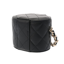 CHANEL Chanel Matelasse Vanity Chain Shoulder Black Women's Lambskin Bag