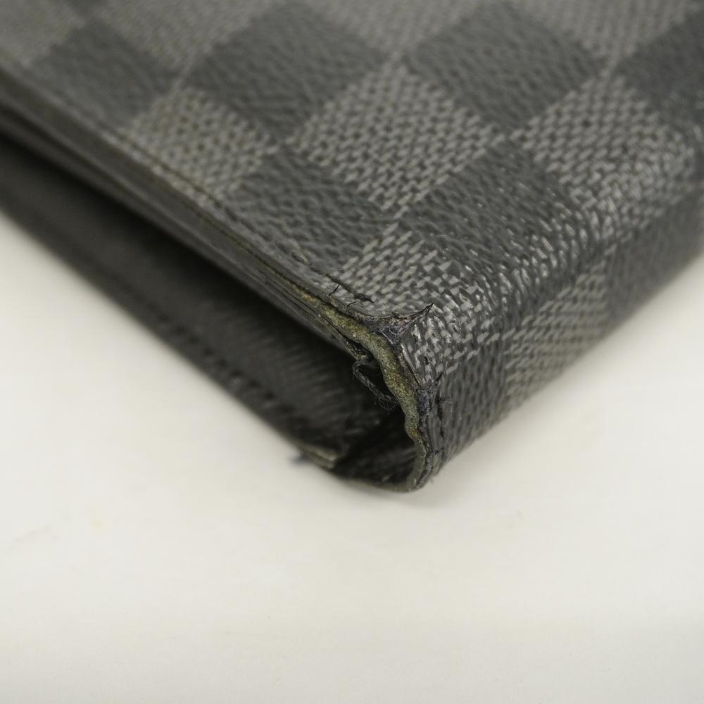 Auth Louis Vuitton Damier Graphite Portefeuille Brother N62665