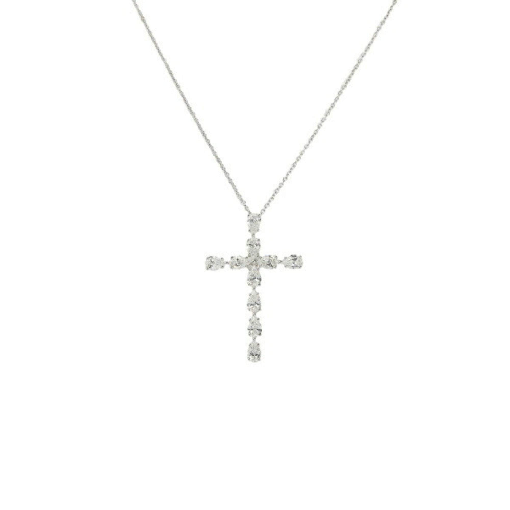 Harry Winston Bear Shape Cross Symbols PT950 Necklace