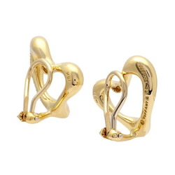 Tiffany Elsa Peretti Open Heart K18YG Yellow Gold Earrings