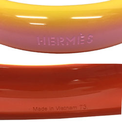 Hermes Bangle Bracelet T3 Lacquerwood Orange Yellow Pink Gradient