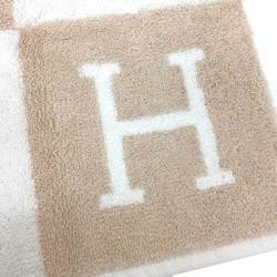 HERMES Hand Towel Avalon 102192M 01 CARRE AVALON EPONCE Handkerchief 100% Cotton NOISETTE Beige H