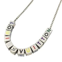 Louis Vuitton LOUIS VUITTON Necklace Monogram Eclipse Collier DJ Trunk  Metal Black x Silver Men's M68876 h29500g