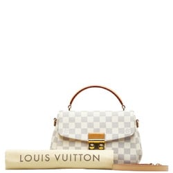 Louis Vuitton Damier Azur Croisette Handbag Shoulder Bag N41581 White PVC Leather Women's LOUIS VUITTON