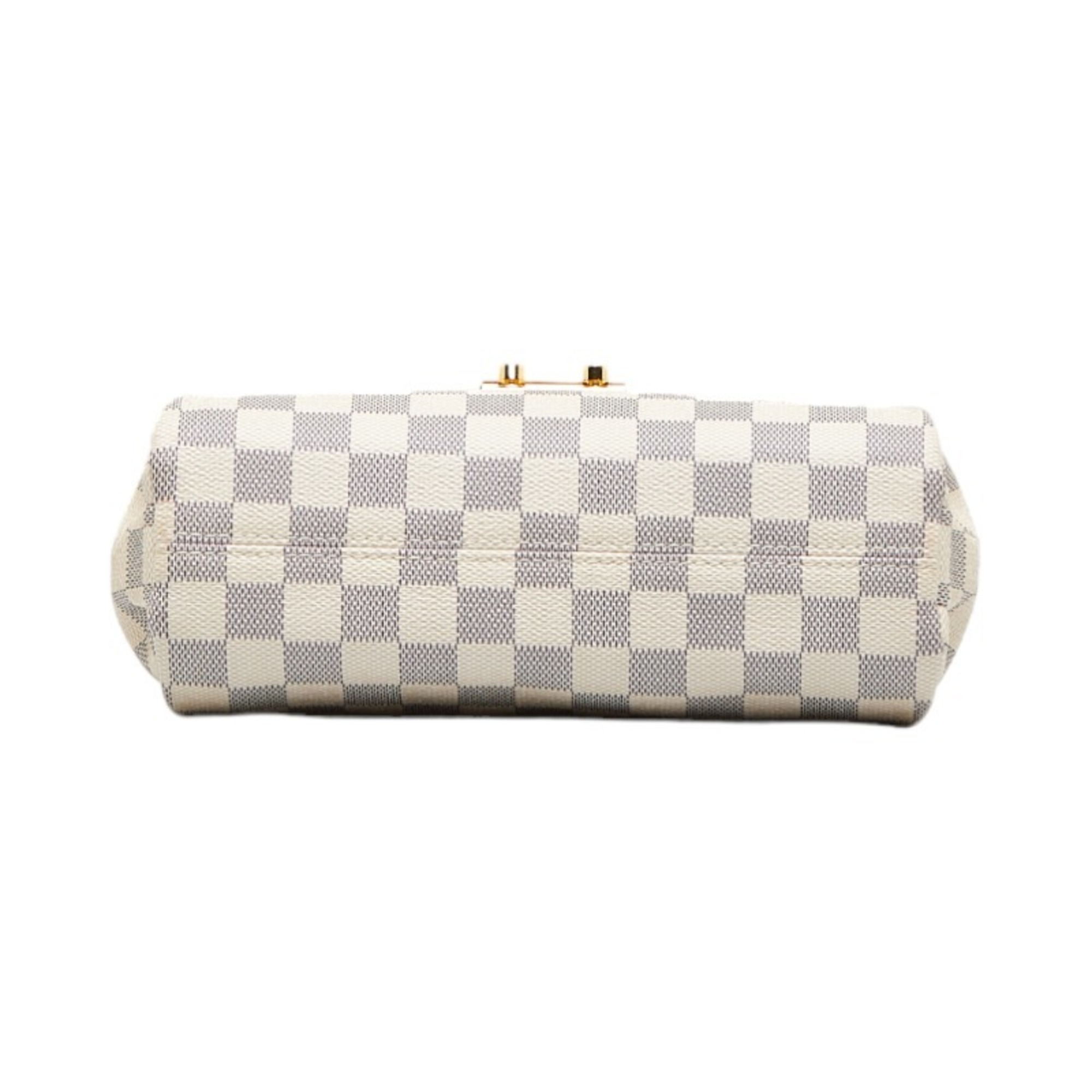 Louis Vuitton Damier Azur Croisette Handbag Shoulder Bag N41581 White PVC Leather Women's LOUIS VUITTON