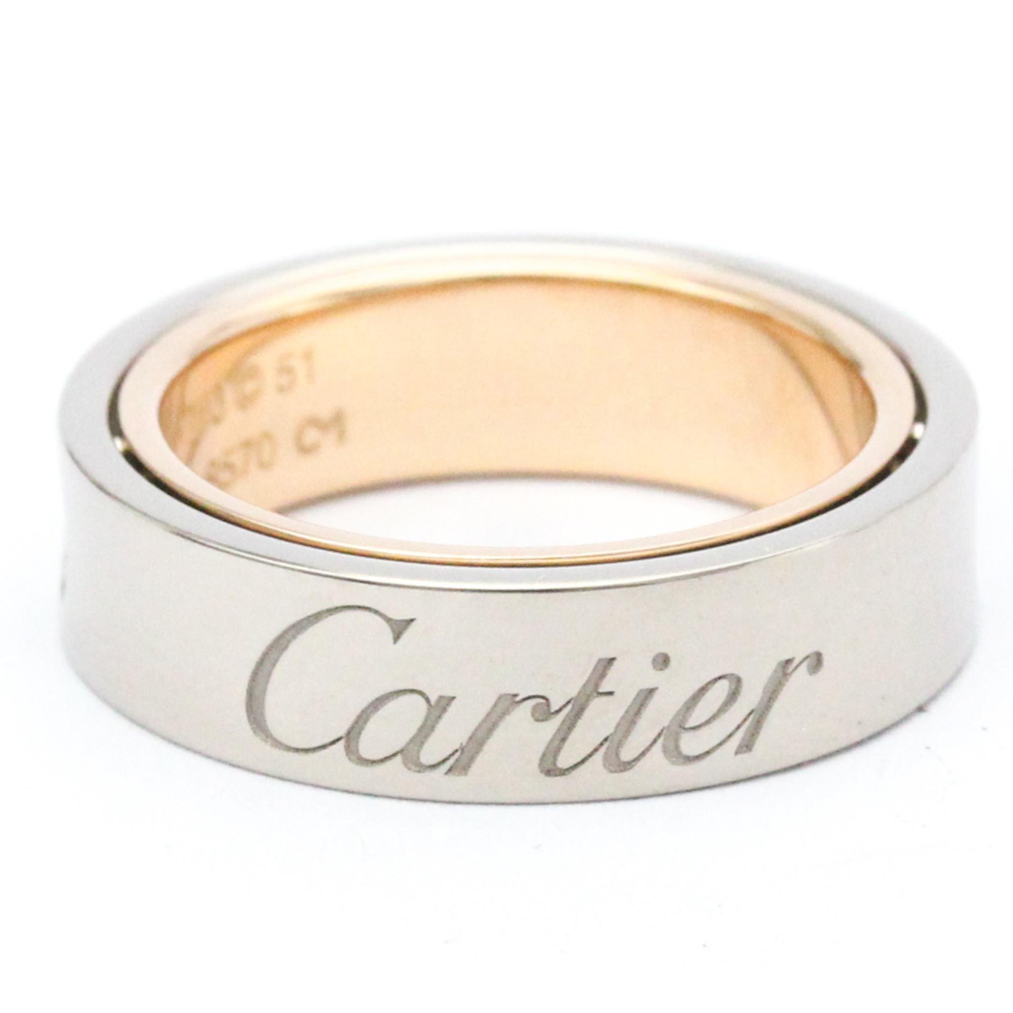 Cartier Secret Love Ring Pink Gold 18K White Gold 18K Fashion