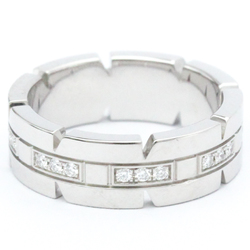 Cartier Tank Francaise White Gold (18K) Fashion Diamond Band Ring Silver