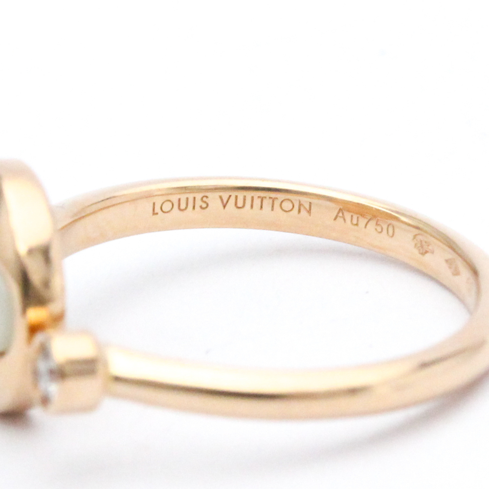Louis Vuitton 18k Rose Gold Diamond Band Ring
