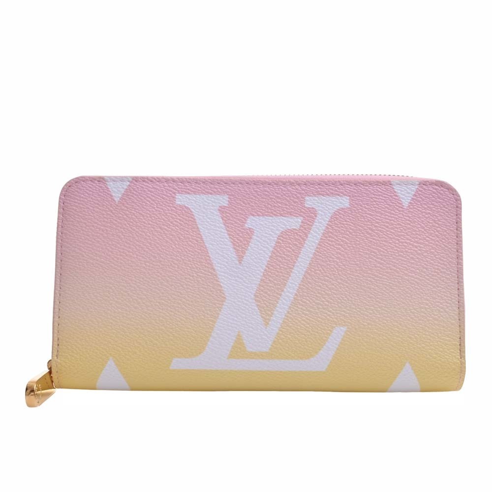 LOUIS VUITTON By the Pool Zippy Round Long Wallet M80361 Pink Yellow Ladies  | eLADY Globazone