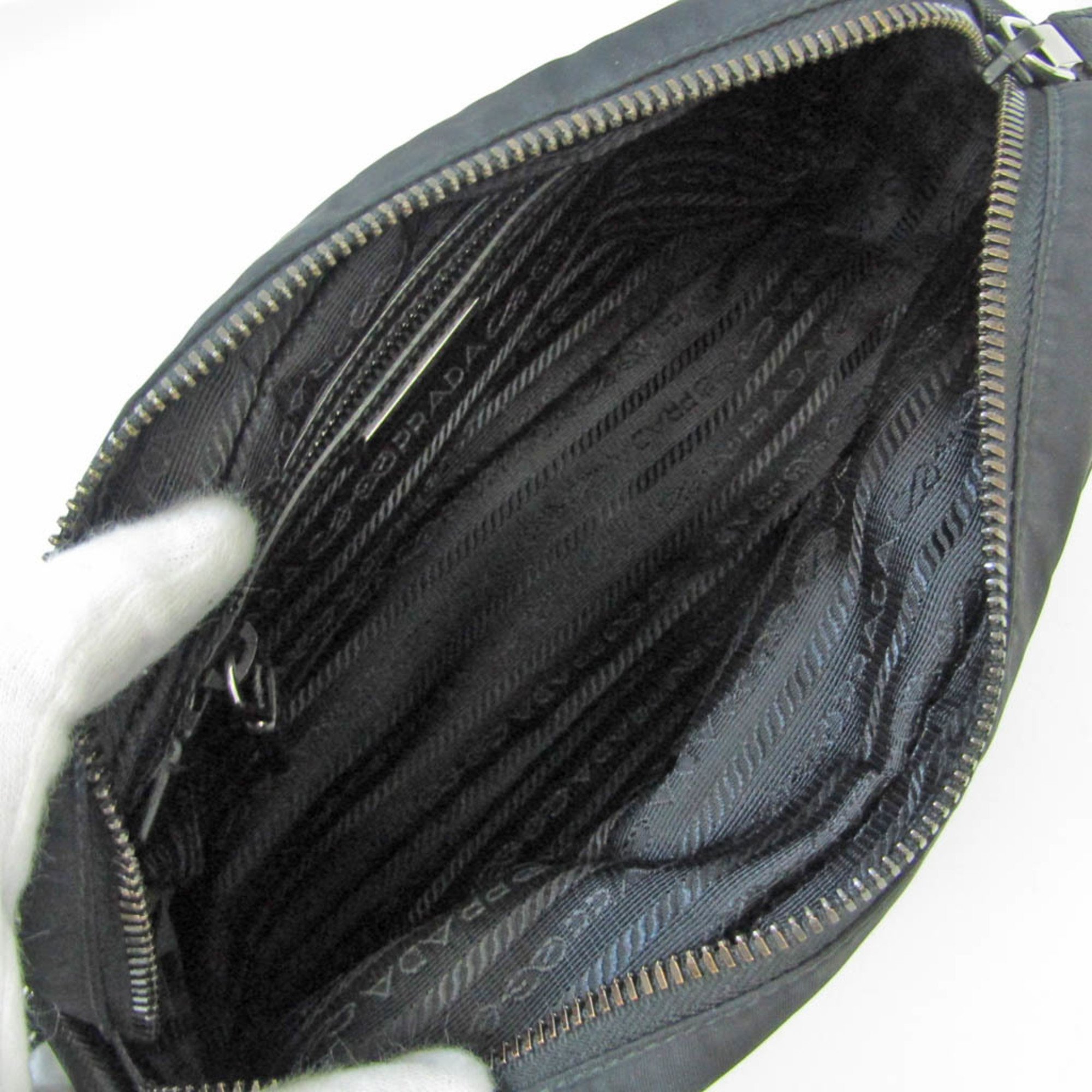 Prada 2VH048 Women,Men Nylon,Leather Shoulder Bag Black