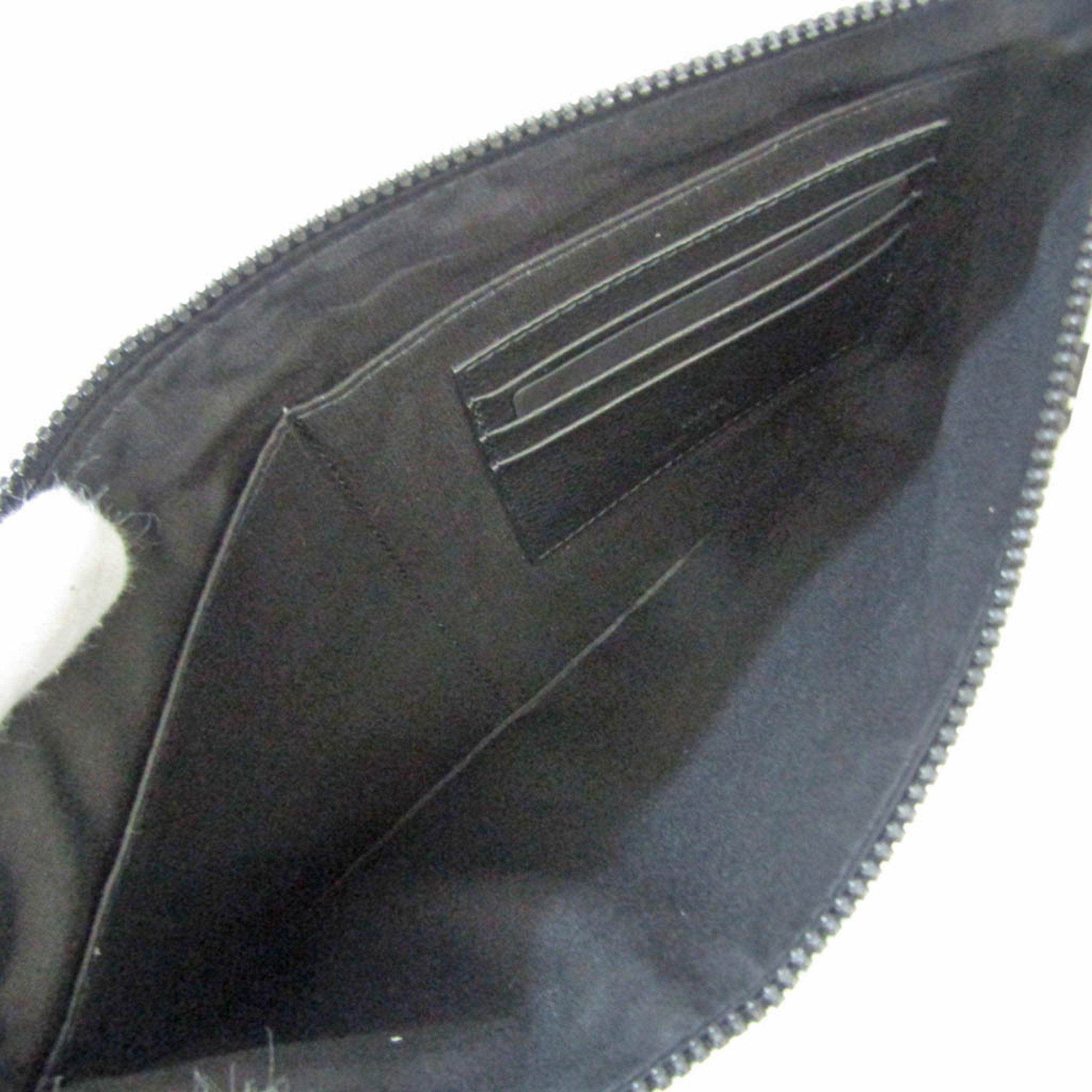 Christian Dior 2YACA233YMI Women's Leather,Nylon Clutch Bag Black,Multi-color