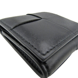 Bottega Veneta Intrecciato Cassette Folding Coin Purse 679846 Leather Card Case Black