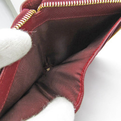 Prada Saffiano Women's Leather Middle Wallet (bi-fold) Bordeaux
