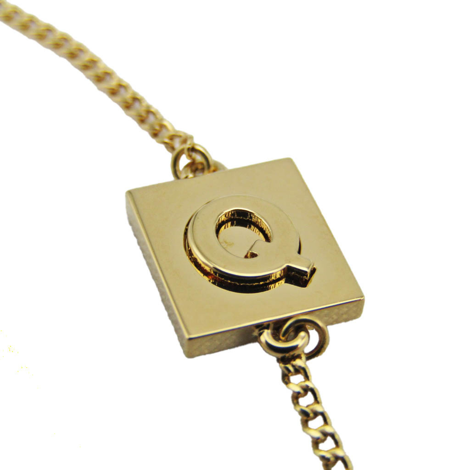 Celine Alphabet 46B0 6BRA Metal No Stone Charm Bracelet Gold
