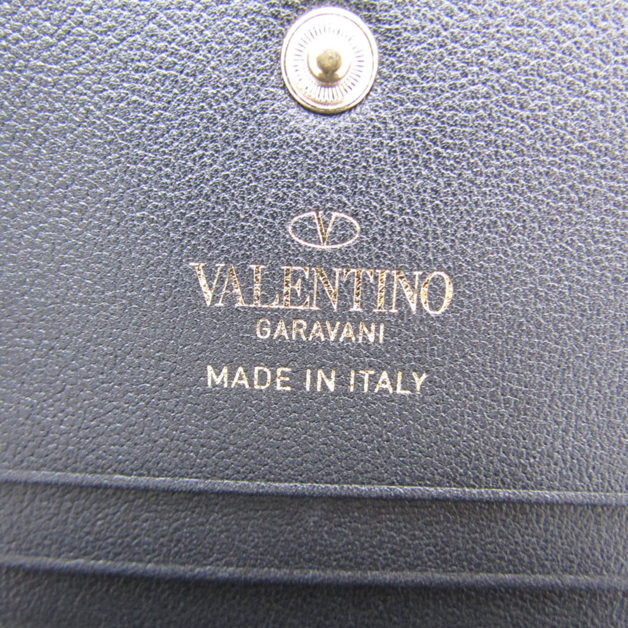 Valentino Garavani ZW2P0P39BOL Women's  Calfskin Studded Wallet (bi-fold) Black