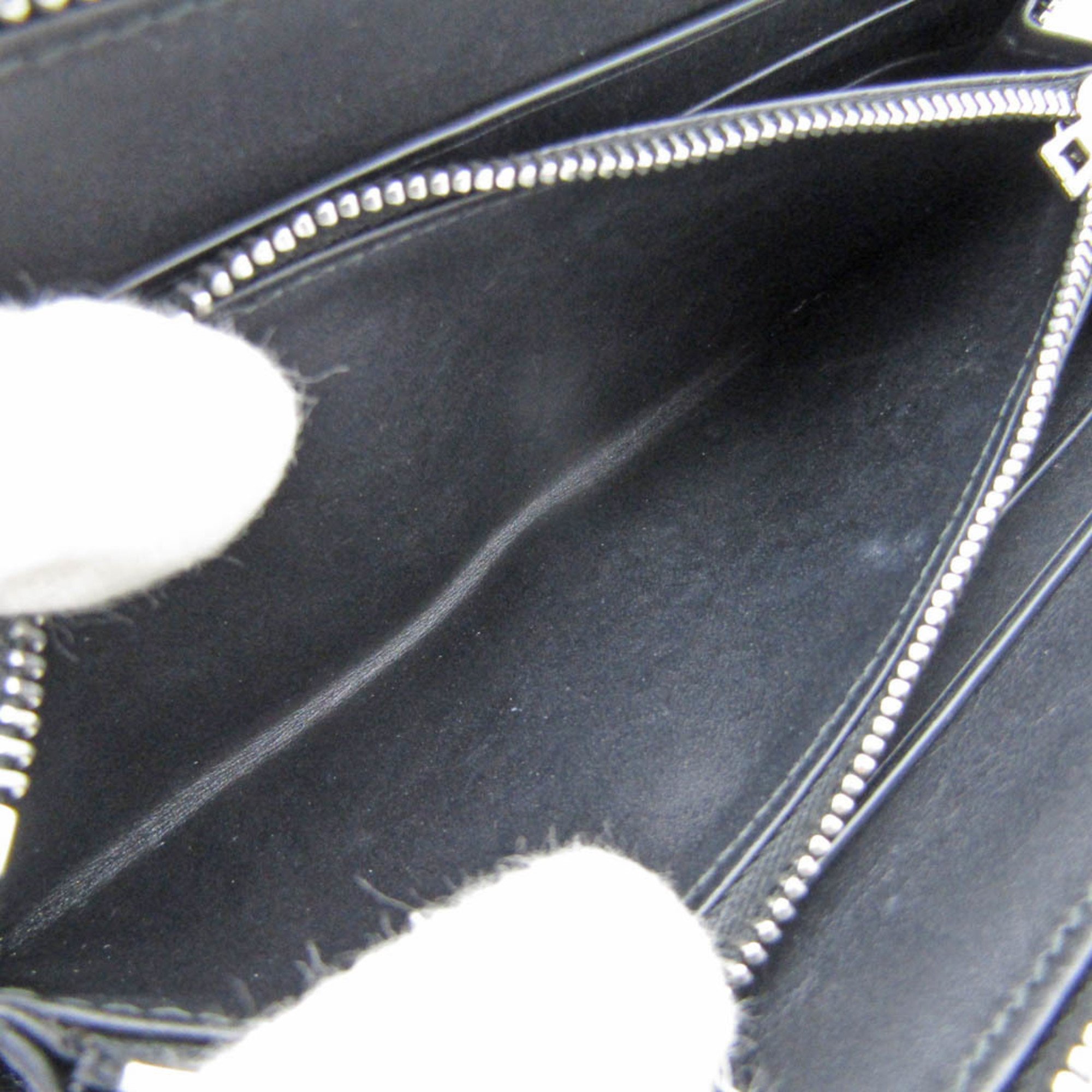 Loewe Repeat Anagram Women,Men Leather Long Wallet (bi-fold) Black