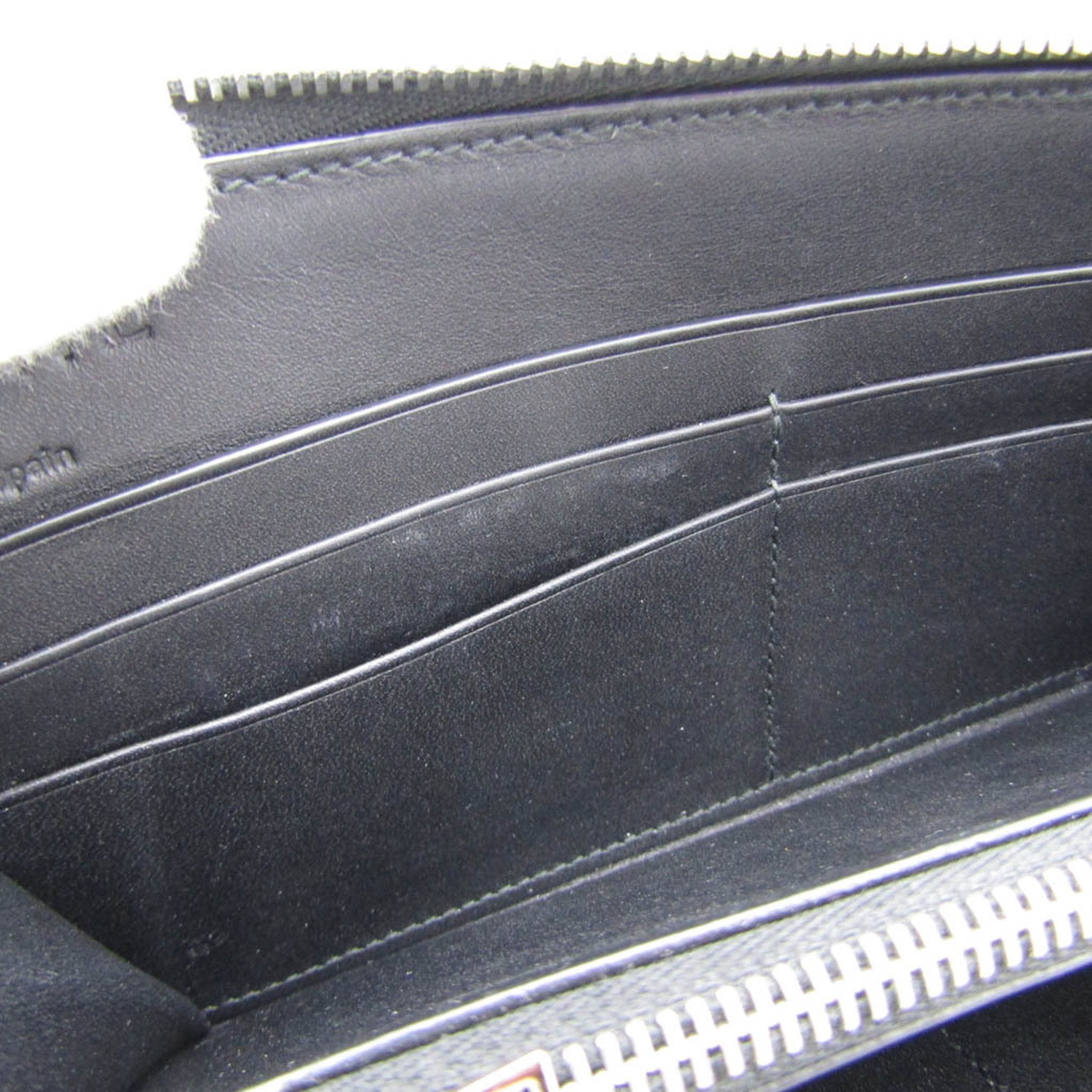 Loewe Repeat Anagram Women,Men Leather Long Wallet (bi-fold) Black