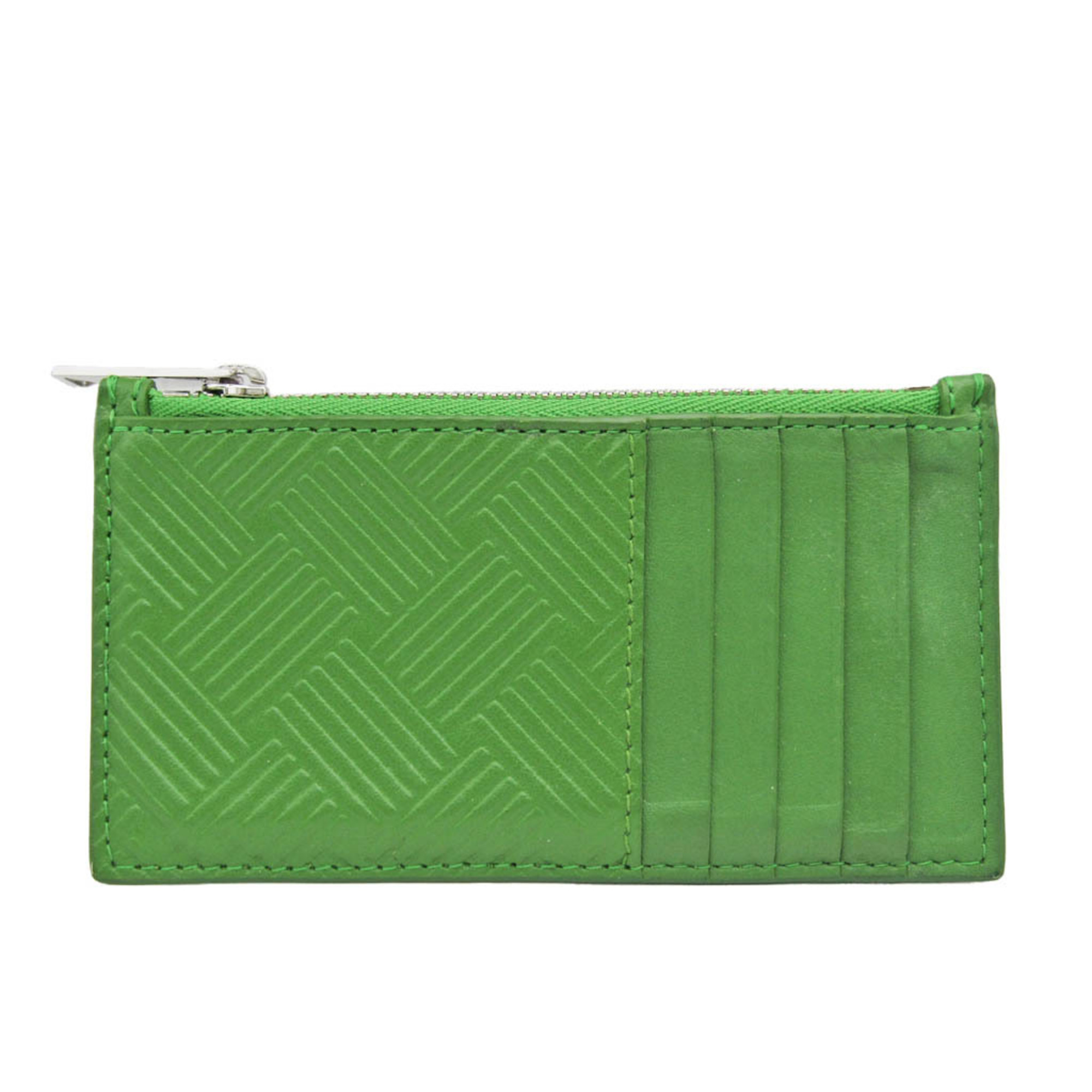 Bottega Veneta Coin Case 657125 Leather Card Case Green