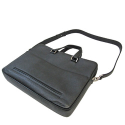 Salvatore Ferragamo FZ-24 0378 Men's Leather Briefcase,Shoulder Bag Black