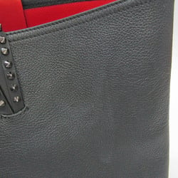 Christian Louboutin Cabata Men,Women Leather,Rubber Tote Bag Black,Red Color