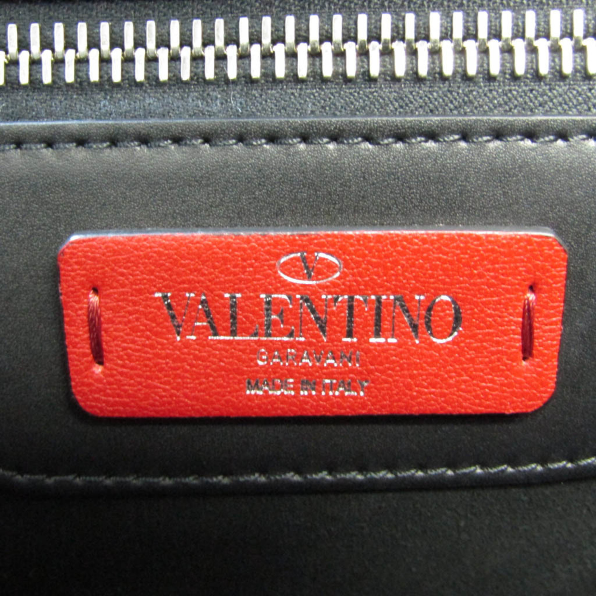 Valentino Garavani B0944 WJW Women,Men Leather Backpack Black