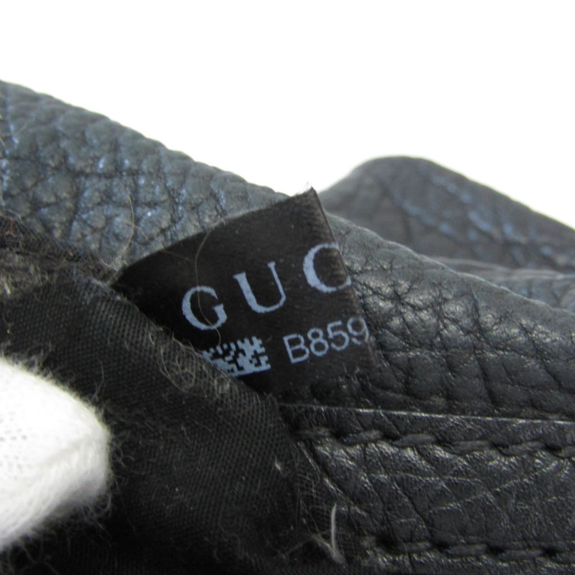 Gucci Bamboo One Shoulder 257090 Women,Men Leather Shoulder Bag Black