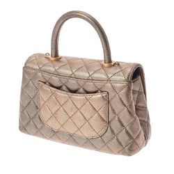 CHANEL Matelasse XS Bronze A92990 Women's Caviar Skin Bag