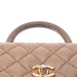 CHANEL Matelasse XS Bronze A92990 Women's Caviar Skin Bag