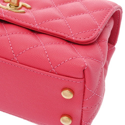 CHANEL Chanel Matelasse XXS Pink AS2215 Women's Grained Calf Bag Back